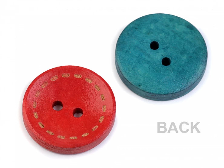 Gesteppte Knöpfe - Knöpfe aus Holz