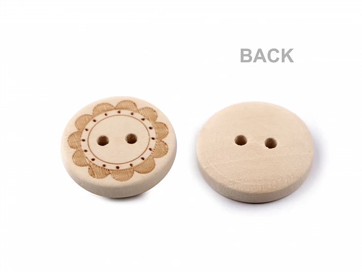 Sonnenblumen - Knöpfe aus Holz