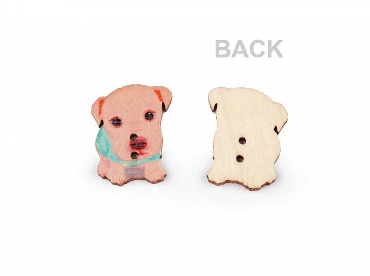 Hunde - Knöpfe aus Holz