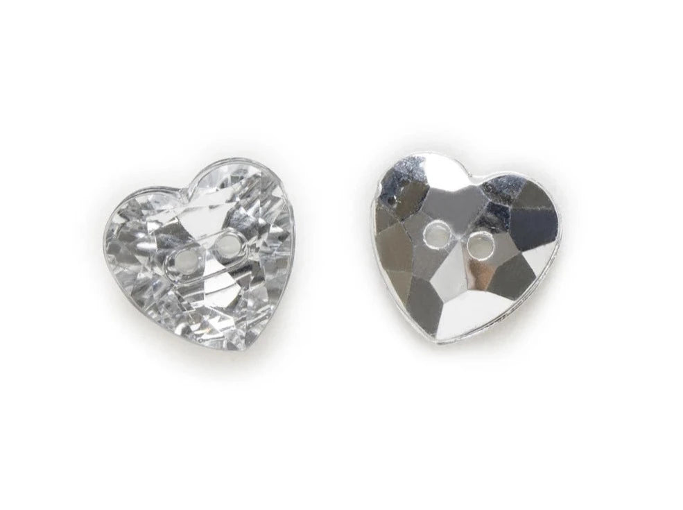 Herz-Diamant-Acrylknöpfe