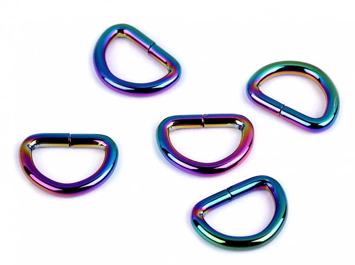D-Ring / Halbring Regenbogenfarbe
