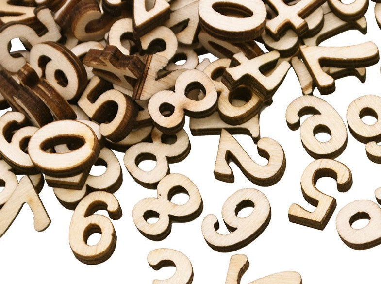 Zahlen aus Holz - Lasercut
