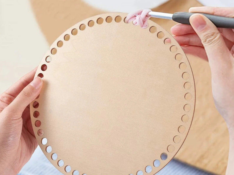 Grundplatte zum Korbflechten